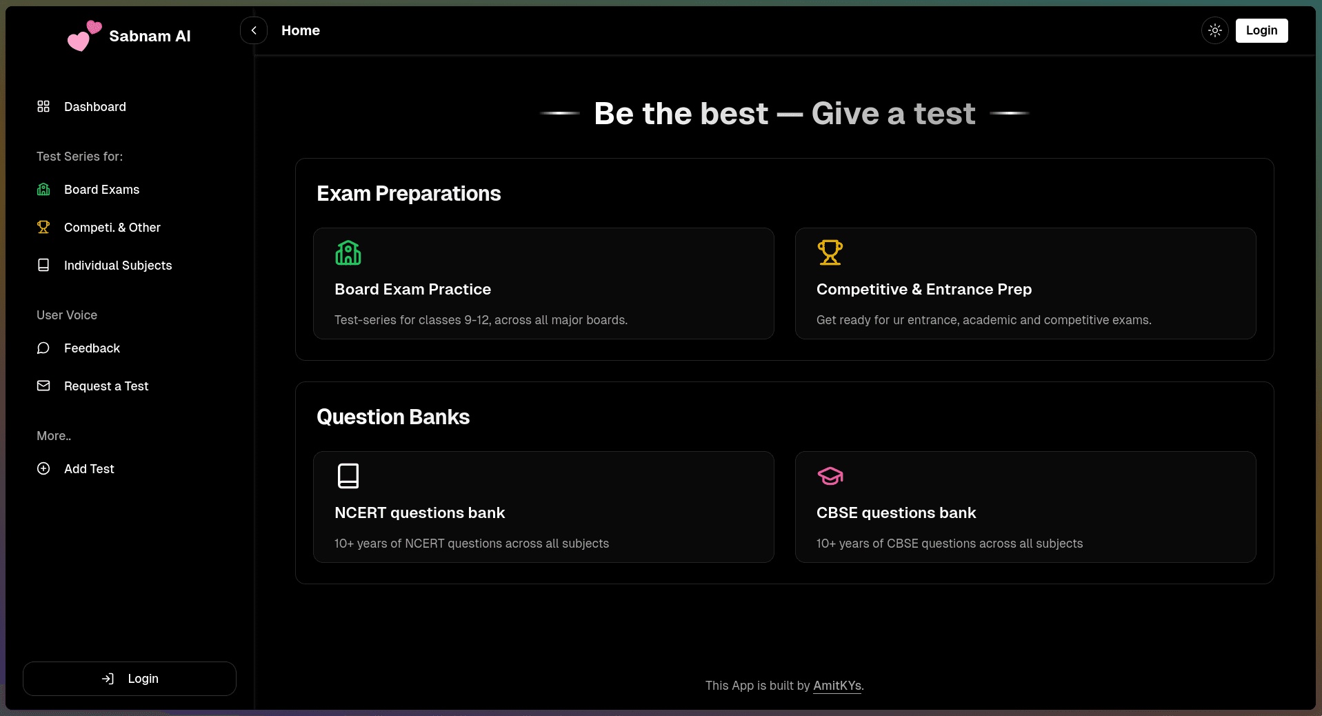 AI-Integrated Quiz/Test app